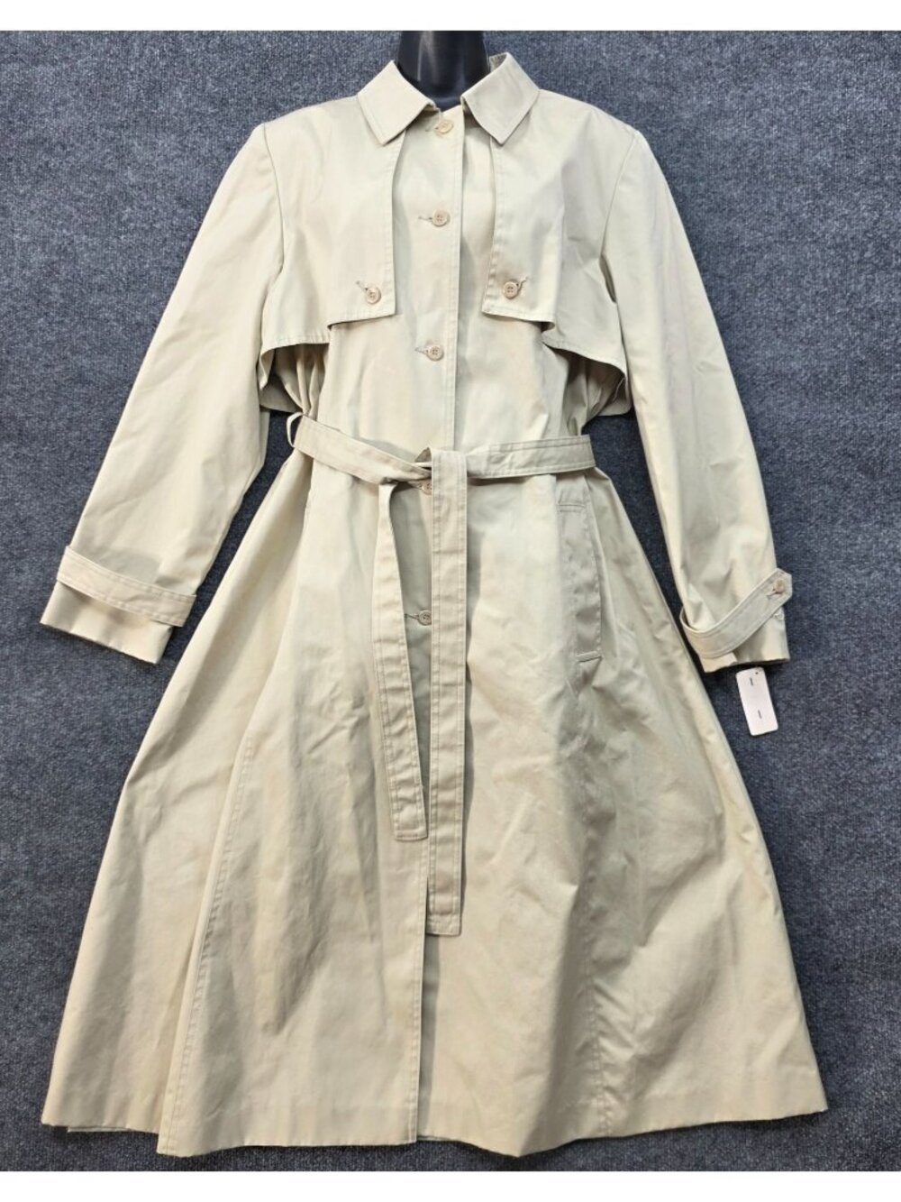 Vintage Sharpee Trench Coat 18 Beige Water Repellent Storm Flap Preppy Outdoor